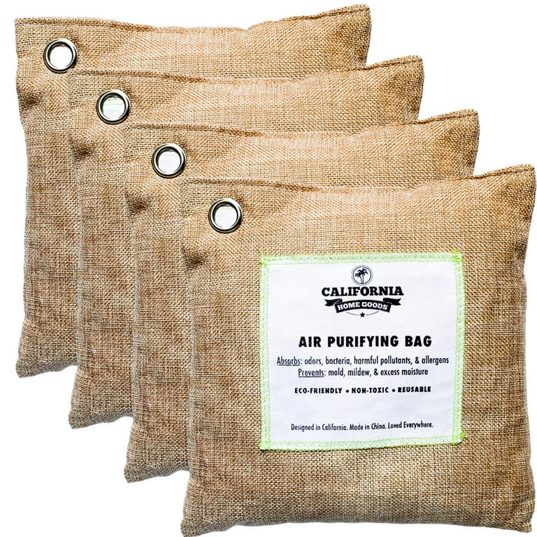 California Home Goods 500g Air Purifying Activated Charcoal Bags 4 Pack