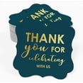 thumbnail image 2 of Inkdotpot Pack Of 100 Thank You For Celebrating With Us Bridal Shower-Baby Shower-Retirement-Wedding-Birthday Paper Tags DIY Craft Bracket Shape Real Gold Foil Hang Tags, 2 of 7