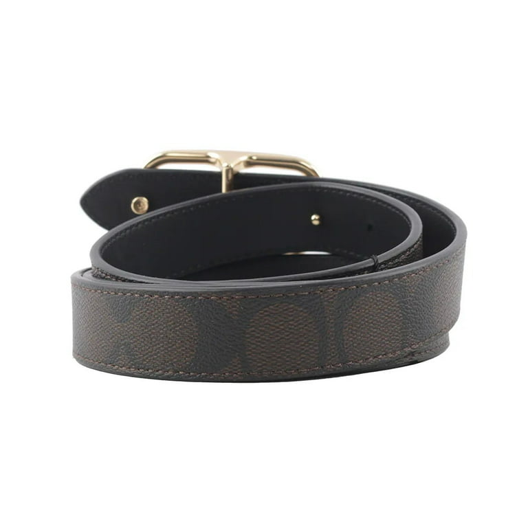 NWT Coach Women\'s Morgan Rectangle Buckle Belt  Size MnCE971 Brown/Black COACH® Outlet | Morgan Rectangle Buckle Belt, 25 Mm main image 2