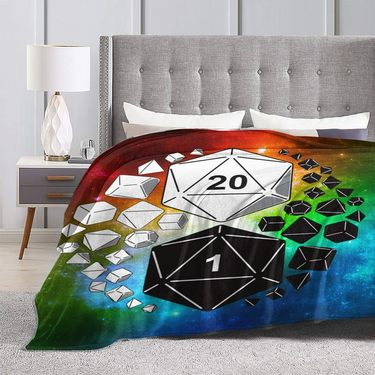 DND Dungeons And Dragons Bed Blanket Super Soft Fleece Throw