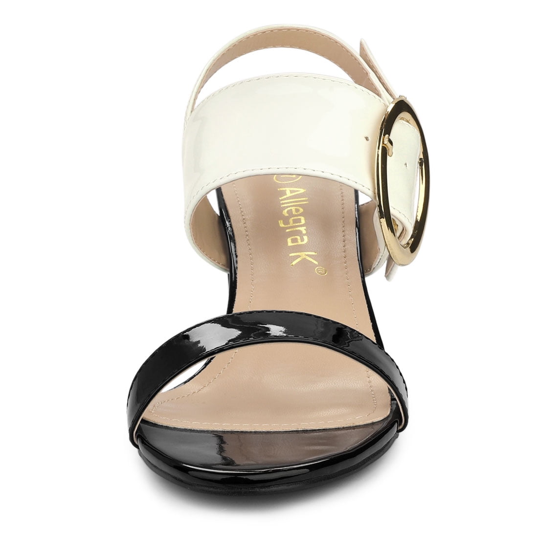 Unique Bargains Women's Slingback Block High Heel Sandals