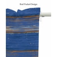 thumbnail image 5 of Blue Wooden Grain Kitchen Valances for Windows Farmhouse Linen Window Valance Curtain for Living Room Window Treatment Farmhouse Mottled Planks Country Valance Rod Pocket Topper Drape, 60 x 18 Inch, 5 of 6