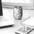 thumbnail image 3 of Modern 12oz Stainless Steel Insulated Wine Tumbler with Lid and Straw – Double Wall Vacuum Mug for Hot & Cold Drinks, 304 Steel Interior, Sweat-Free Design, 3 of 5