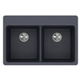 thumbnail image 3 of Elkay Quartz Classic 33" x 22" x 9-1/2", Equal Double Bowl Drop-in Sink, Dusk Gray, 3 of 3