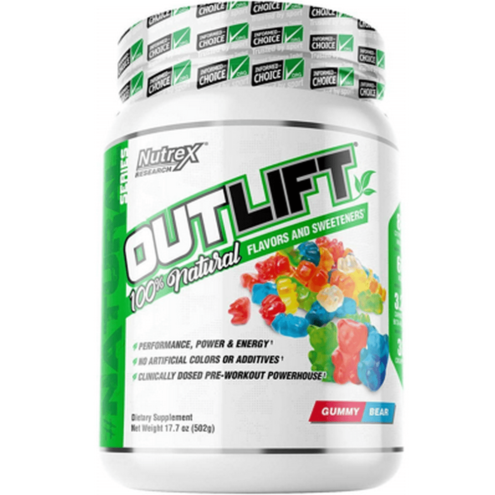 Nutrex Outlift Natural Pre Workout, Gummy Bear, 20 Servings Walmart