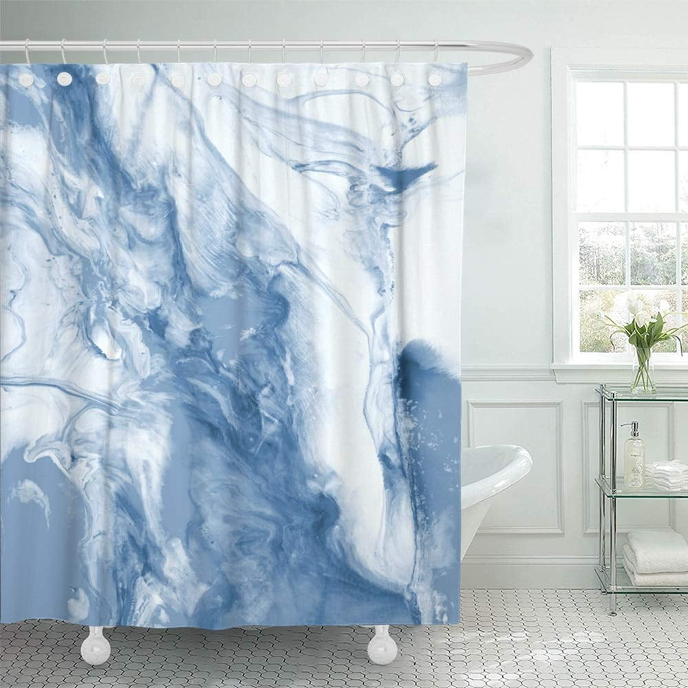 BSDHOME Aquatic Creative Blue Abstract Hand Acrylic Painting on Canvas