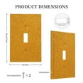 thumbnail image 3 of KLL Gold Glitter Pattern Electrical Outlet Covers, 3" x 5" 1 Pack Electric Receptacle Plug Covers for Decorator Receptacle Outlet & Switch-Style T, 3 of 6