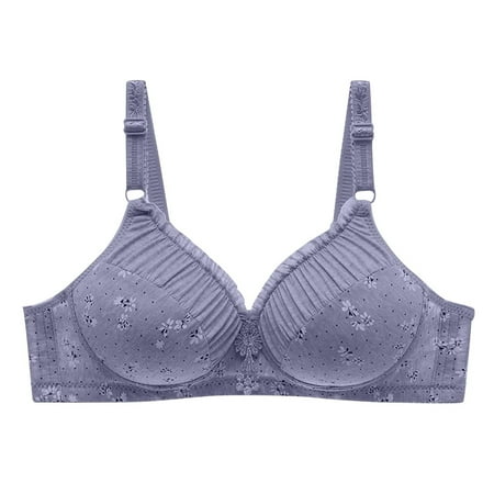 BZGTZT Womens Push Up Bras Plus Size Exquisite Stripe Print No Underwire Soft Everyday Bra Full Coverage Large Bust Bra