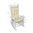 thumbnail image 5 of Klear Vu Omega Juego De Cojines Antideslizantes Para Mecedora Con Acolchado Grueso Y Diseño Capitoné, Incluye Cojín Para Asiento Y Almohada Para Respaldo Con Lazos Para Mecedora De Sala De Estar, 17 X, 5 of 5