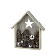 thumbnail image 2 of 11" Battery Operated Brown and White LED Rustic House Christmas Tabletop Decor, 2 of 2