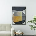thumbnail image 2 of 30" x 39" Round Color Block Shape Geometric Framed Wall Art with Black Frame, by DecMode, 2 of 7