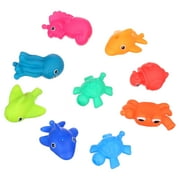 Sassy Snap & Squirt Sea Creatures Bath Toy, 9 Pack