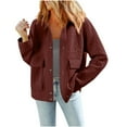 thumbnail image 1 of Women's Jacquard Shacket 2025 - Button Down Collared Long Sleeve Lightweight Casual Jacket with Pockets, 1 of 7