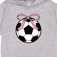 thumbnail image 3 of Inktastic Girls Soccer Ball Coquette Bow Toddler Hoodie, 3 of 4