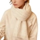 thumbnail image 2 of Bufanda de invierno cálida para mujer, tipo chal grande, ideal para clima frío. Bufanda larga de punto grueso a cuadros blancos y beige. Suave y ligera, unisex., 2 of 4