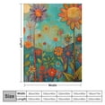 thumbnail image 4 of Chilfamy Throw Blanket for Couch Oil Painting Colorful Garden Flowers Flannel Throw Blanket Farmhouse Flower Blanket  Home Decor for Bed Couch Chair Living Room for Adults, 4 of 6