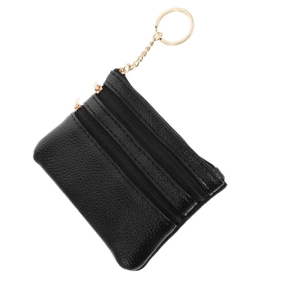 Coin Purse with Zipper Small Purses for Women Wallet Woman Black