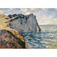 thumbnail image 2 of Claude Monet 14x11 Gold Ornate Wood Frame and Double Matted Museum Art Print Titled - The Cliff of Aval, Etretat (1885), 2 of 4