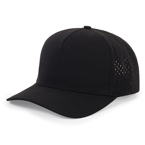 Minjewel Unisex Quick Drying Baseball Cap - 5-Panel Breathable Sports Hat for Men and Women, Lightweight Moisture-Wicking Cap for Outdoor Activities, Performance Vented Cap,Black