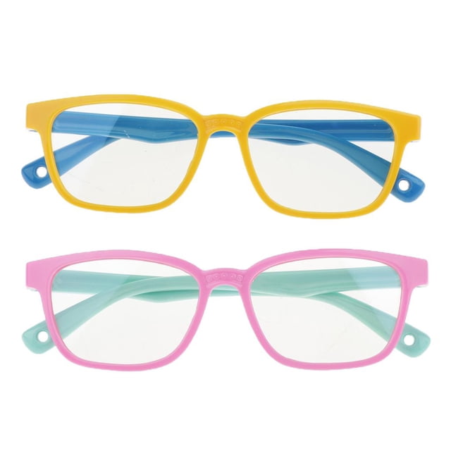 Gafas de filtro de luz azul Macarena Gafas para niños Anti luz azul Rosa + Amarillo