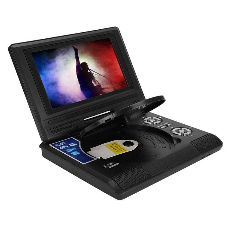 7inch Portable DVD DVD-RW CD CD-R/RW EVD VCD Player with Remote