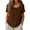 Brown(Ladies Tops), variant on Short Sleeve Tops for Women Embroidered Cotton Linen Pintuck Summer Blouses Casual Boho Floral Peasant Shirts Relaxed Fit Tunic