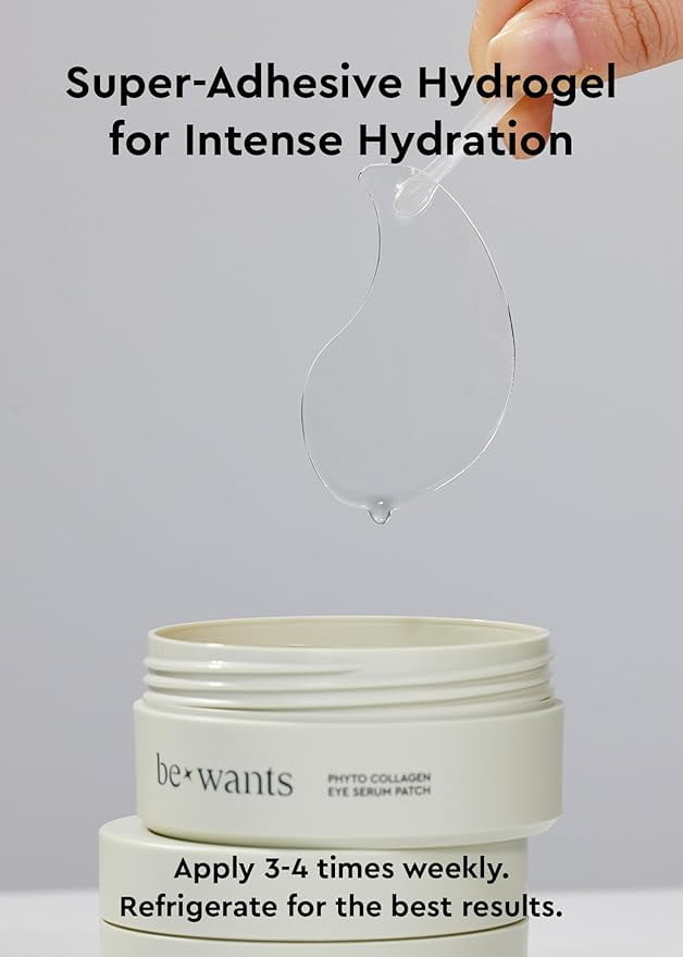 Bewants Phyto Collacen Eye Patches for Dark Circles, Korean Under Eye Mask for Puffy Eyes – Vegan Collagen with 71.9% Bamboo Water, 60 Patches, 2.82 oz.