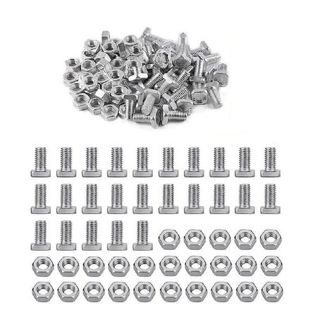 

50 Sets Greenhouse Nuts & Bolts Cropped Head Aluminium Nuts Bolts for Glasshouse Building Repairing Waterproof Universal