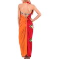 thumbnail image 4 of HAPPY BAY Women's Bikini Sarong Swimwear Swim Cover up Skirt Bathing suit Summer Wraps Swimsuit Beach Wrap Coverups for Women Beachwear One Size Orange, Floral, 4 of 4