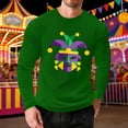 thumbnail image 2 of Camisetas Casuales de los Hombres de Moda Suelta Elástica Fitness Home Carnaval Impreso de Manga Larga con Cuello Redondo con Poliéster Suave, Top Transpirable, 2 of 5