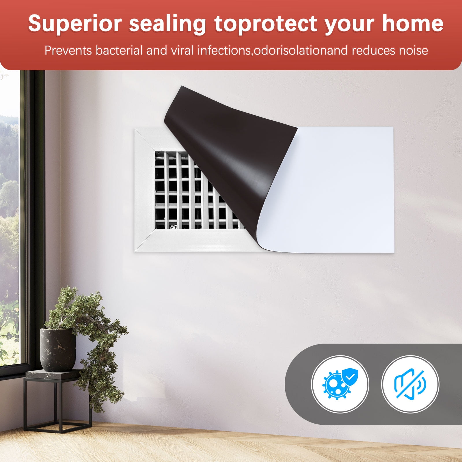 Uxcell Magnetic Vent Covers [3pcs] - Vent Covers For Home Floor Use For Wall, and Ceiling Registers & Home  &  RV & HVAC - [White - 10 x 4 IN]