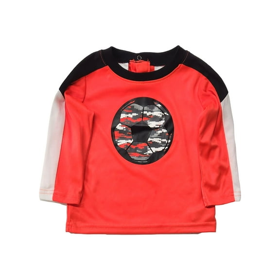 Infant Boys Orange & Black Dri-Fit Soccer Long Sleeved Tee T-Shirt 3-6 Month