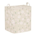 thumbnail image 1 of Houndstooth Storage Box with Zipper, Large Capacity Clothes Organizer Bag for Bedding Quilt Pillow, Portable Wardrobe Moving Container Beige8, 1 of 4