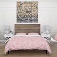 thumbnail image 2 of Designart 'Cute Pink Tiled Pattern' Rustic Duvet Cover Set, 2 of 4
