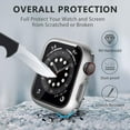 thumbnail image 2 of [5 Pack] Compatible with Apple Watch Series 7 Screen Protector 41mm, Full Coverage Ultra-Thin Bumper Cover for iWatch Series 7 Women Men, Black/Clear/Silver/Rose Gold/Pink, 2 of 5
