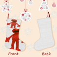 thumbnail image 3 of Elmo Tema: Calcetines de Navidad, fino lino blanco para colgar en escaleras y chimenea, decoración navideña para el hogar, regalo de Navidad. 54cm × 38cm, 3 of 5
