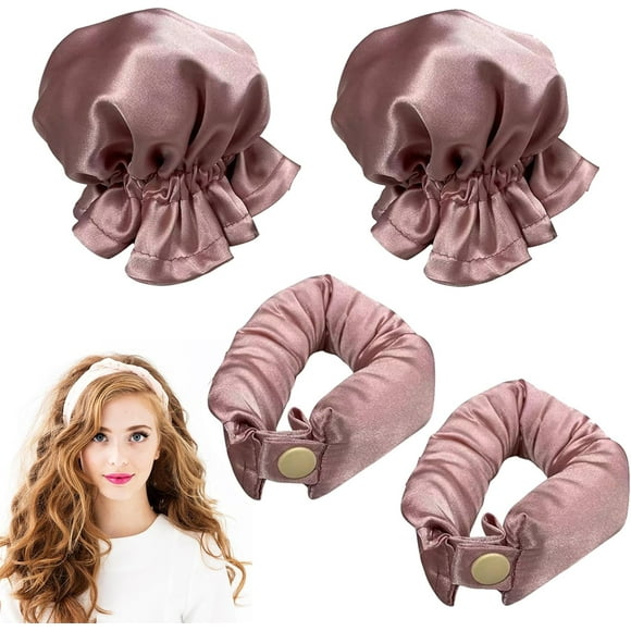 Heatless Curls, Hair Curler No Heat, Hair Curlers Rollers with Hair Caps, Heatless Curling Rod Headband, Hair Curlers for Long Hair, Hair Styling Tools for Women