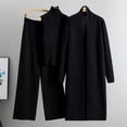 thumbnail image 2 of Women's 3 Piece Lounge Sets Sweatsuits Open Front Cardigan Sleeveless Top Wide Legs Pants Outfits, 2 of 6
