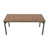 71in Rectangle Dining Table Wood Kitchen Table for 6-8 Person Brown