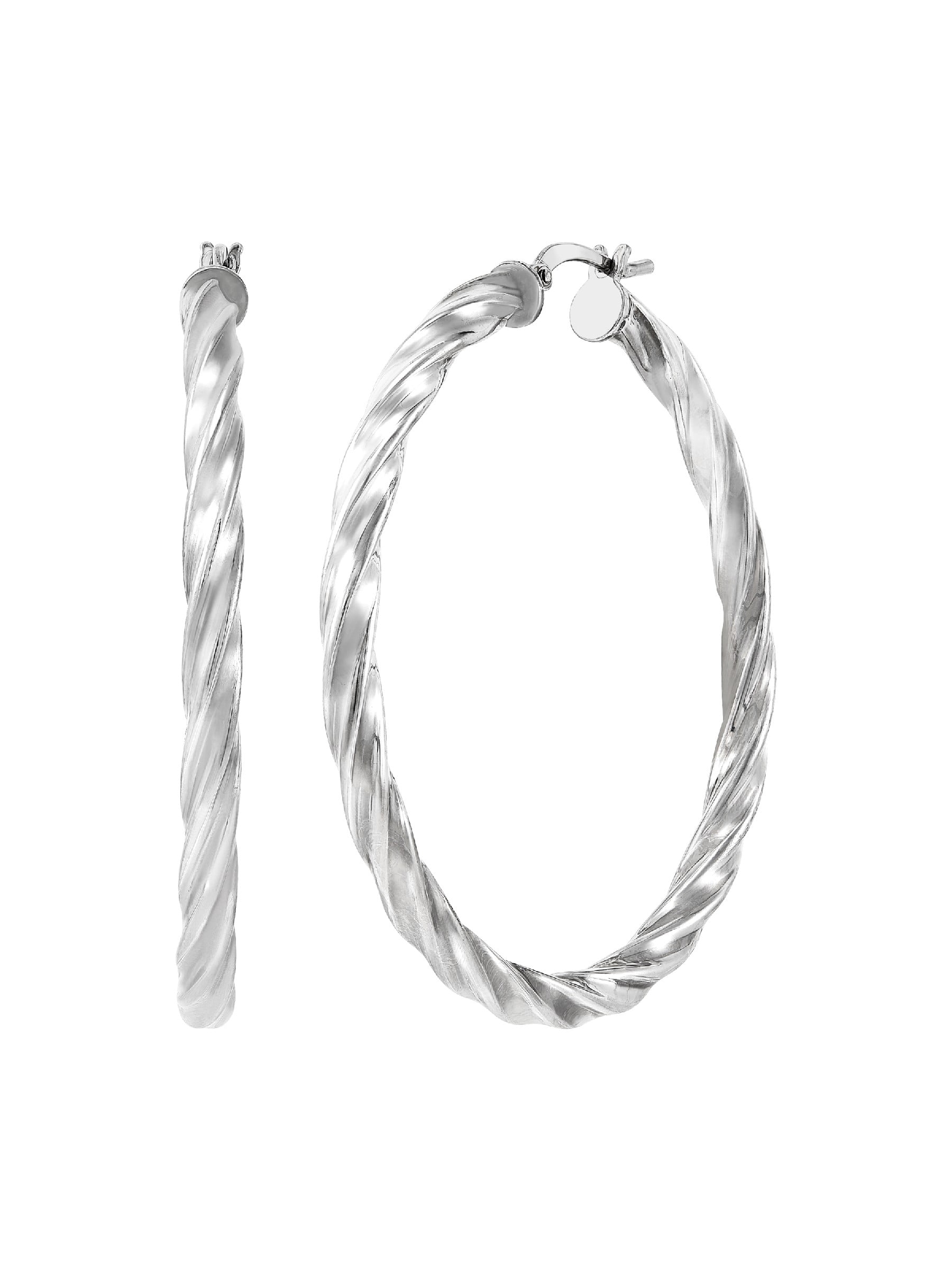 Mi Amore AB Finish Antiqued Hoop-Earrings Bronze-Tone & Red
