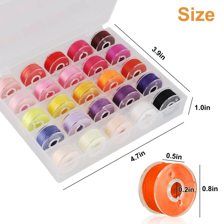 Simthread Machine Embroidery Thread Polyester 63 Colors with Plastic Storage Box for Embroidery,Sewing Machines