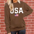 thumbnail image 5 of dmqupv Oversized Zipper Hoodies for Women Plus Size Teen Girls Hooded Sweatshirt Womens Long Sleeve Cute Hoodies Pullover Top Coffee S, 5 of 5