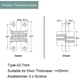 thumbnail image 4 of BR Bisagra invisible de aleación de zinc para puerta plegable (43,7 mm), 4 of 5
