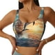 thumbnail image 1 of Fotbe Sailing Dancing Dolphin Sujetador Deportivo Largo sin Aros para Mujer con Almohadillas y Soporte Medio, Transpirable y Absorbente, Camiseta Tipo Chaleco o Tank Top-Small, 1 of 8
