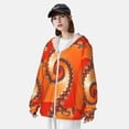 thumbnail image 5 of Gaeub Orange Rotating Men's and Women's UPF 50+ Long-Sleeved Sun Protection Clothing, Fishing Shirt Long Sleeve Zip - X-Large, 5 of 9