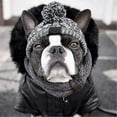 thumbnail image 5 of Gorro cálido de punto para perro, gorro cálido para perro de invierno? Gorros para Perros, Gorros Cortavientos para Invierno para Perros Medianos y Grandes, Francés, 5 of 5