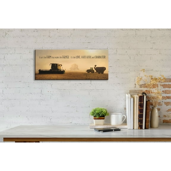 Gango Home Decor Country-Rustic The Farmer; One 20x8in Hand-Stretched Canvas