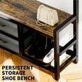 thumbnail image 3 of 33.1" Wide Hall Tree with 2 Movable Drawers, Shoe Storage, Shelves and Garment Racks, 5-in-1 Entryway Bench with 23 Hooks (Fixed and Movable), 3 of 12