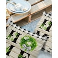 thumbnail image 3 of Outdoor Throw Pillow Cover Spring White Flowers Leaf and Wreath Waterproof Cushion Covers 2 Pack Farm Rustic Wood and Checker Pillow Cases Home Decoration for Patio Garden Couch Sofa, 3 of 7