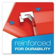 thumbnail image 2 of Colored Reinforced Hanging Folders, Letter Size, 1/5-Cut Tab, Red, 25/box | Bundle of 2 Boxes, 2 of 5